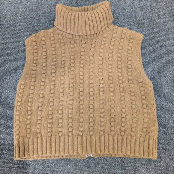Zara Soft Knit Turtleneck Top Medium - Picture 2 of 5